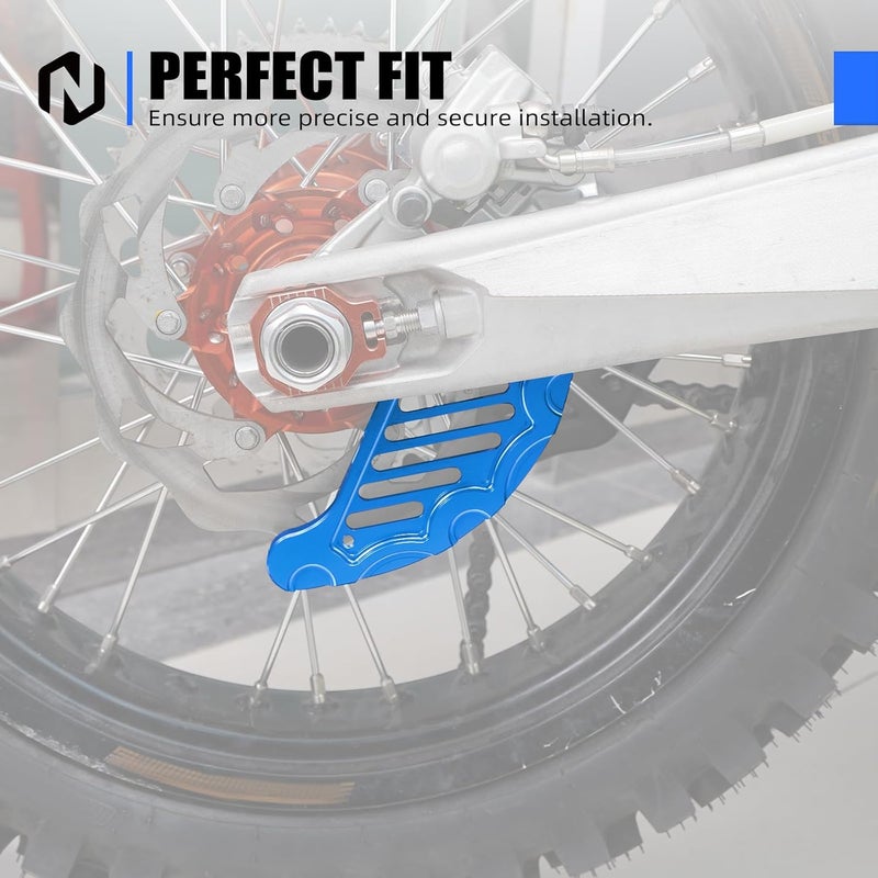 NICECNC Blue Rear Brake Disc Shield Protector Compatible with Husaberg TE/FE 250-570 allshippage 2009-2014 See Fitment - Image 2